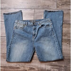 RALPH LAUREN Bootcut Jeans Light Wash Yellow Tint Size